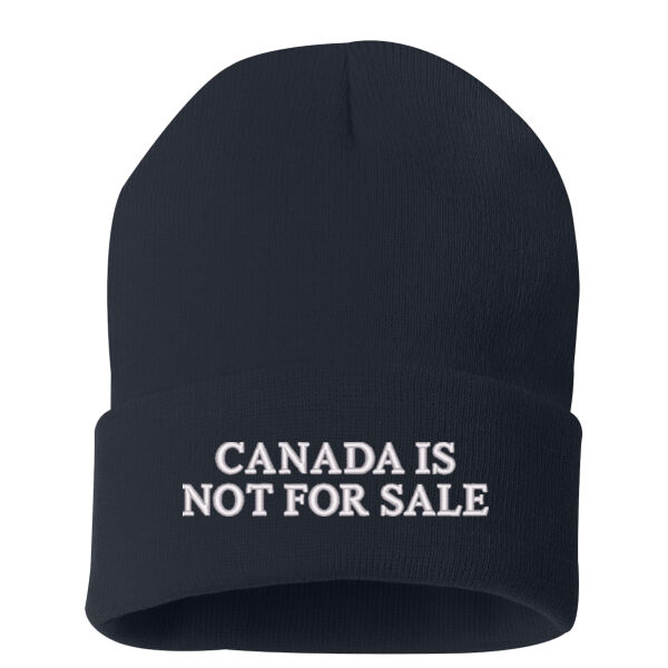 Canada Is Not For Sale Embroidered Beanie Thumbnail